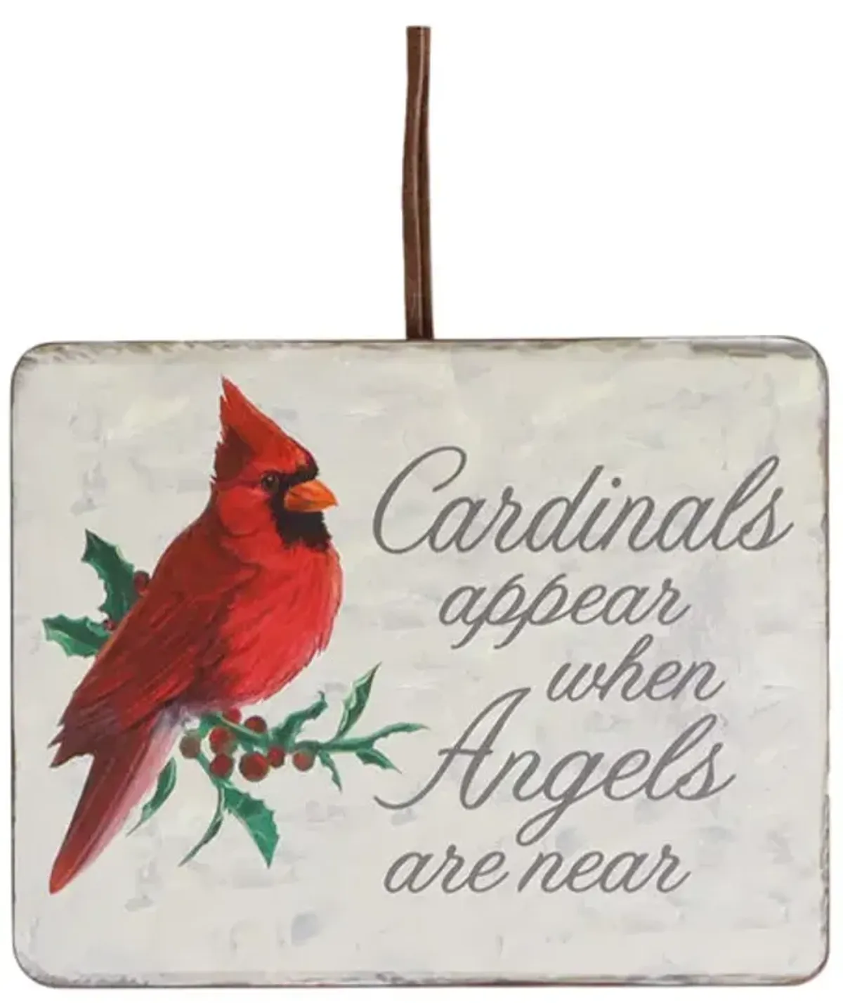 Cardinal Wood Plaque