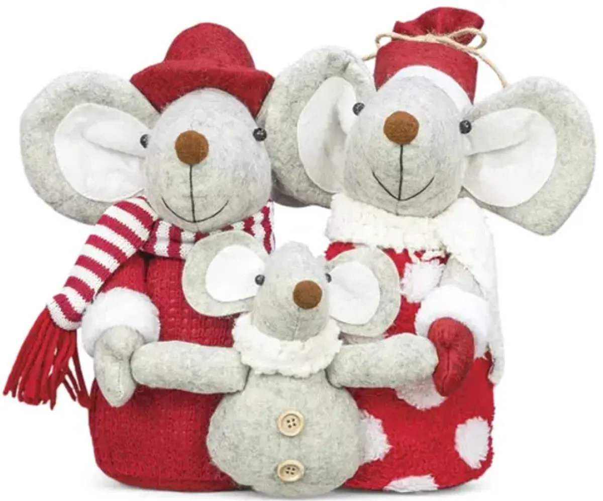 Merry Mouse Family 10  Soft Sculpture