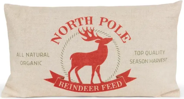 North Pole Reindeer Feed Pillow