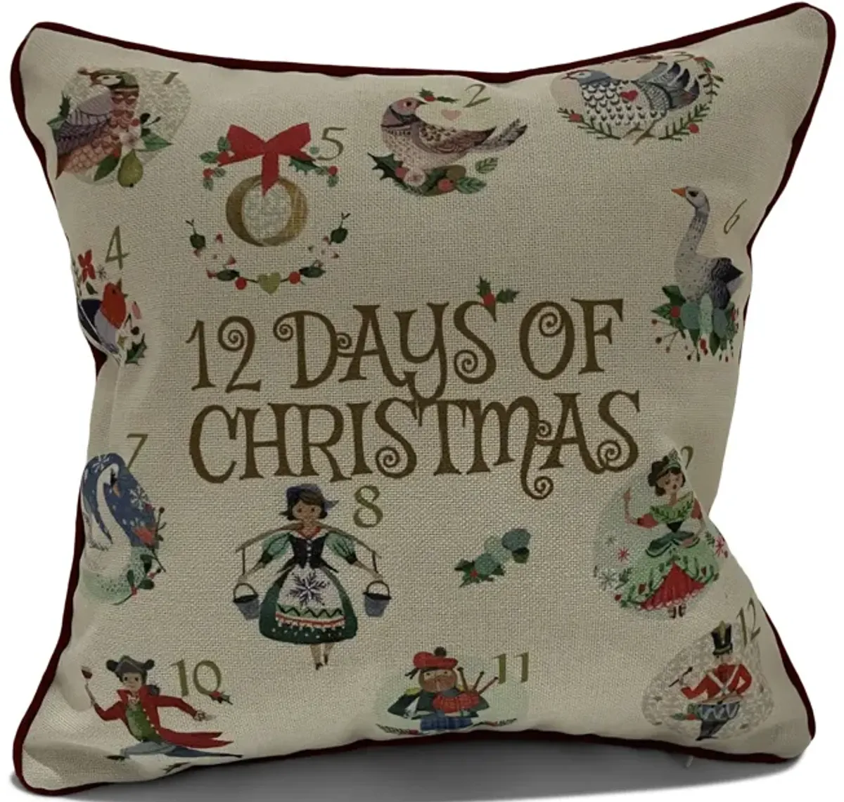 12 Days of Christmas Pillow - 18 