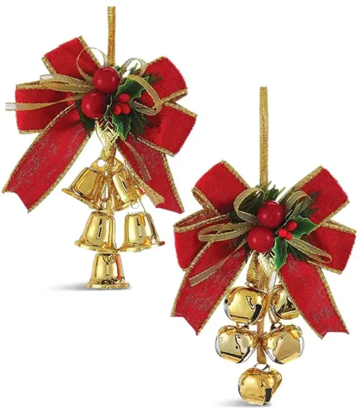 Ribbon Bow With Bells And Mistletoe
