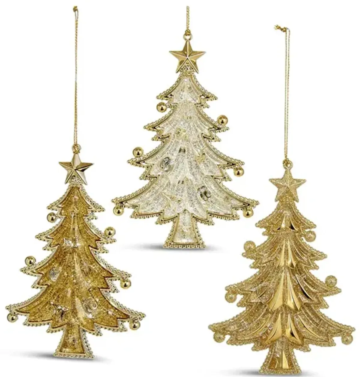 Assorted Gold Tree Ornaments