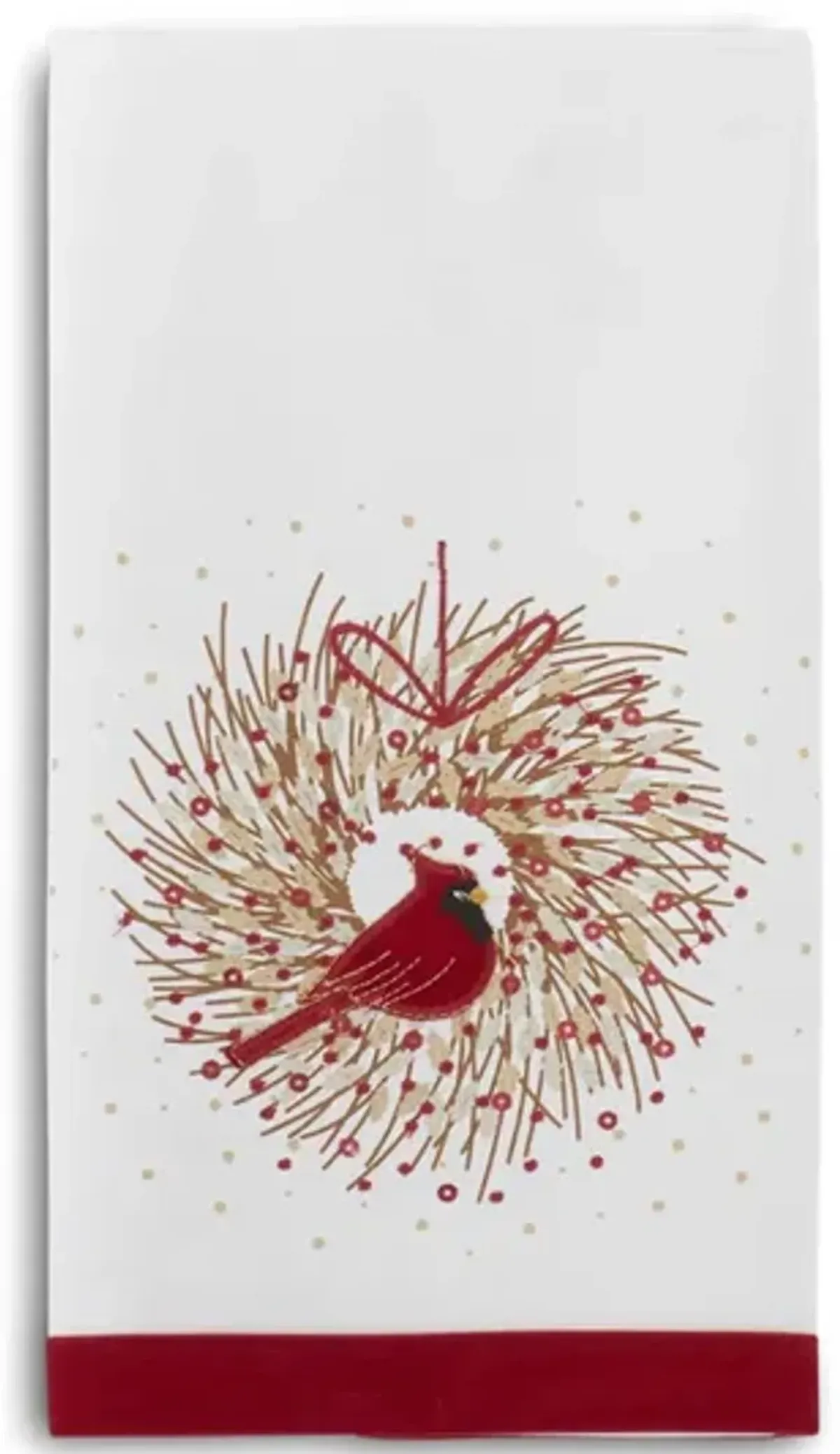 Wreath And Cardinal Towel