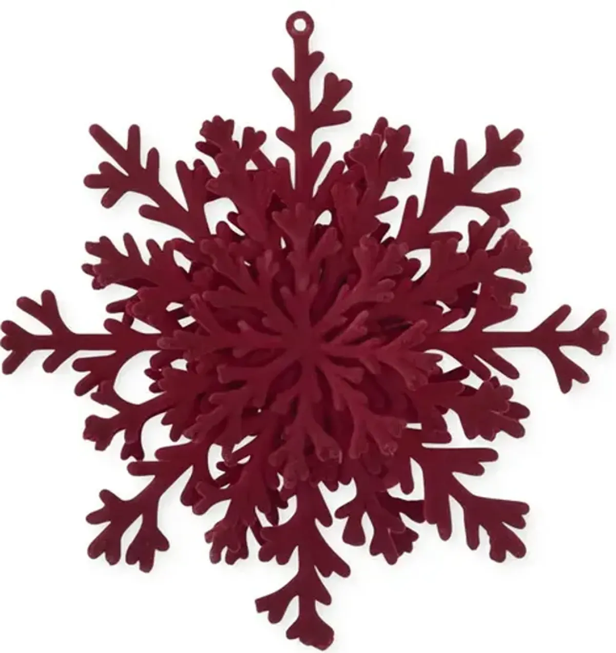 Burgundy Velvet Snowflake Ornament