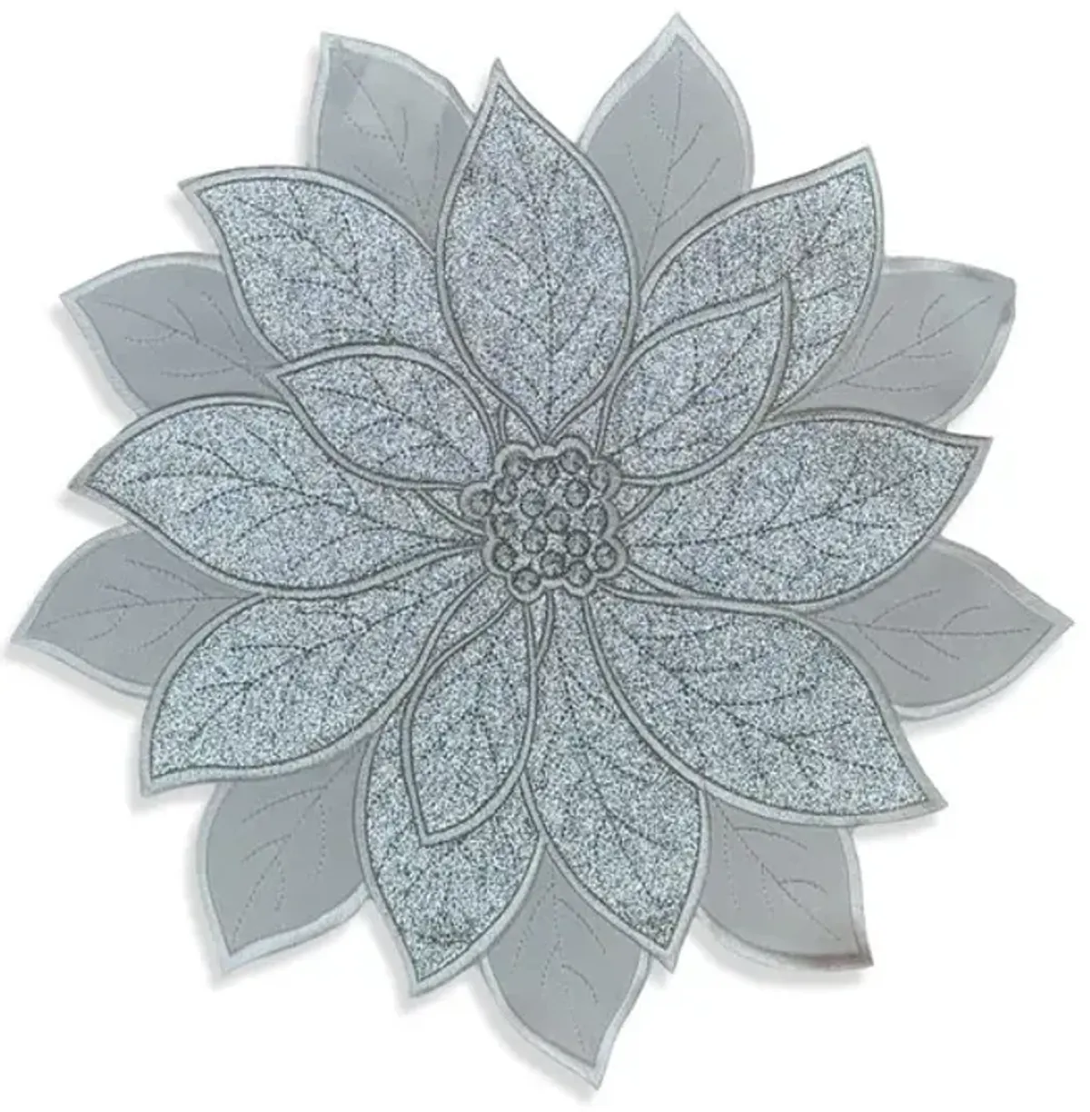 Poinsettia Placemat - Silver