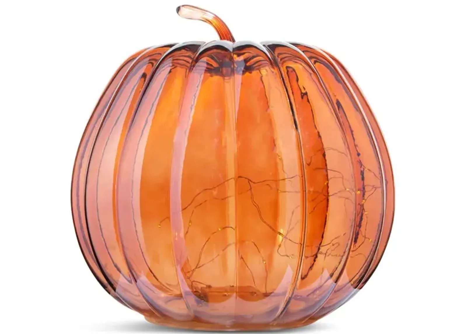 Large Iridescent Glass Pumpkin