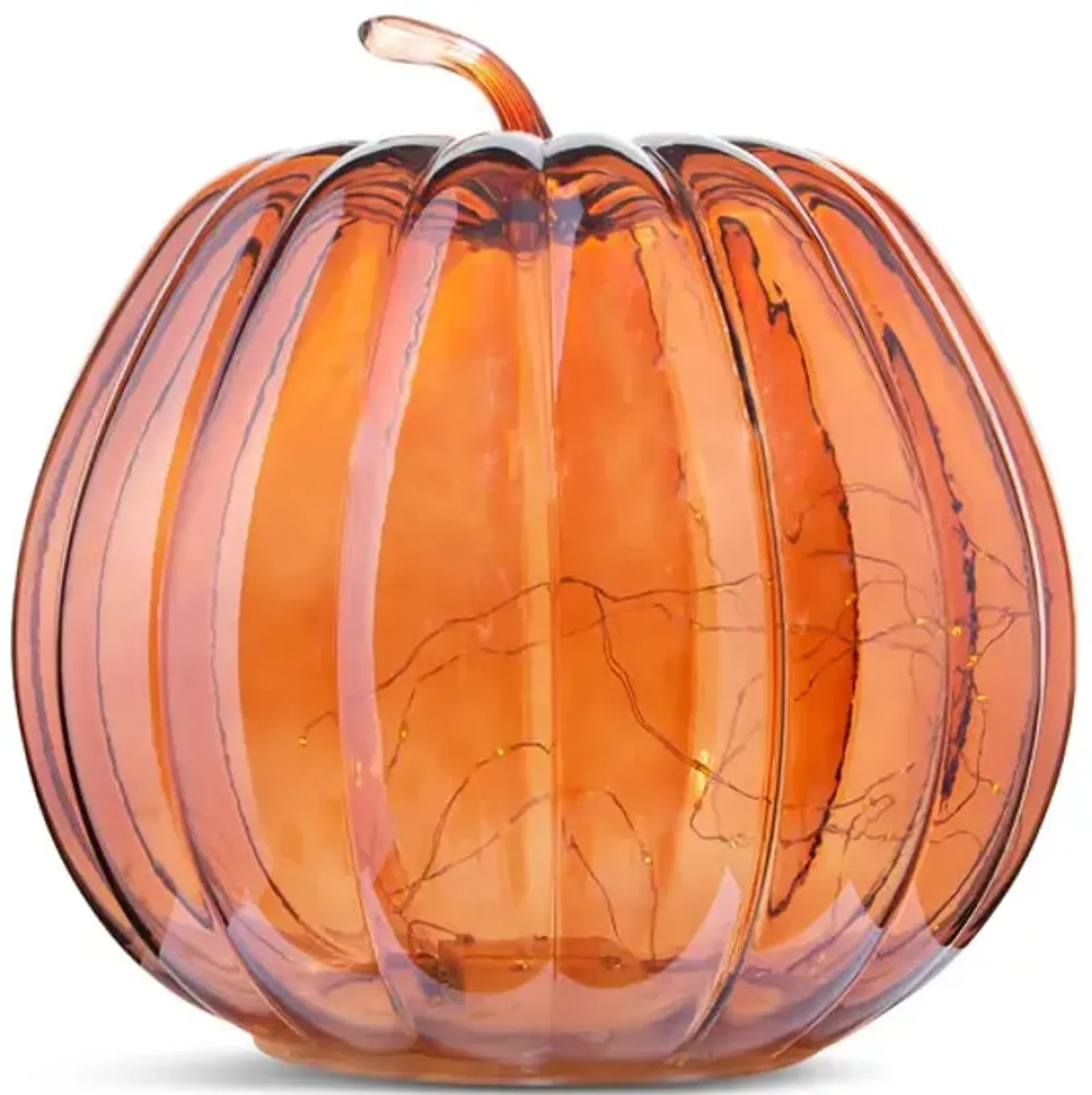 Large Iridescent Glass Pumpkin