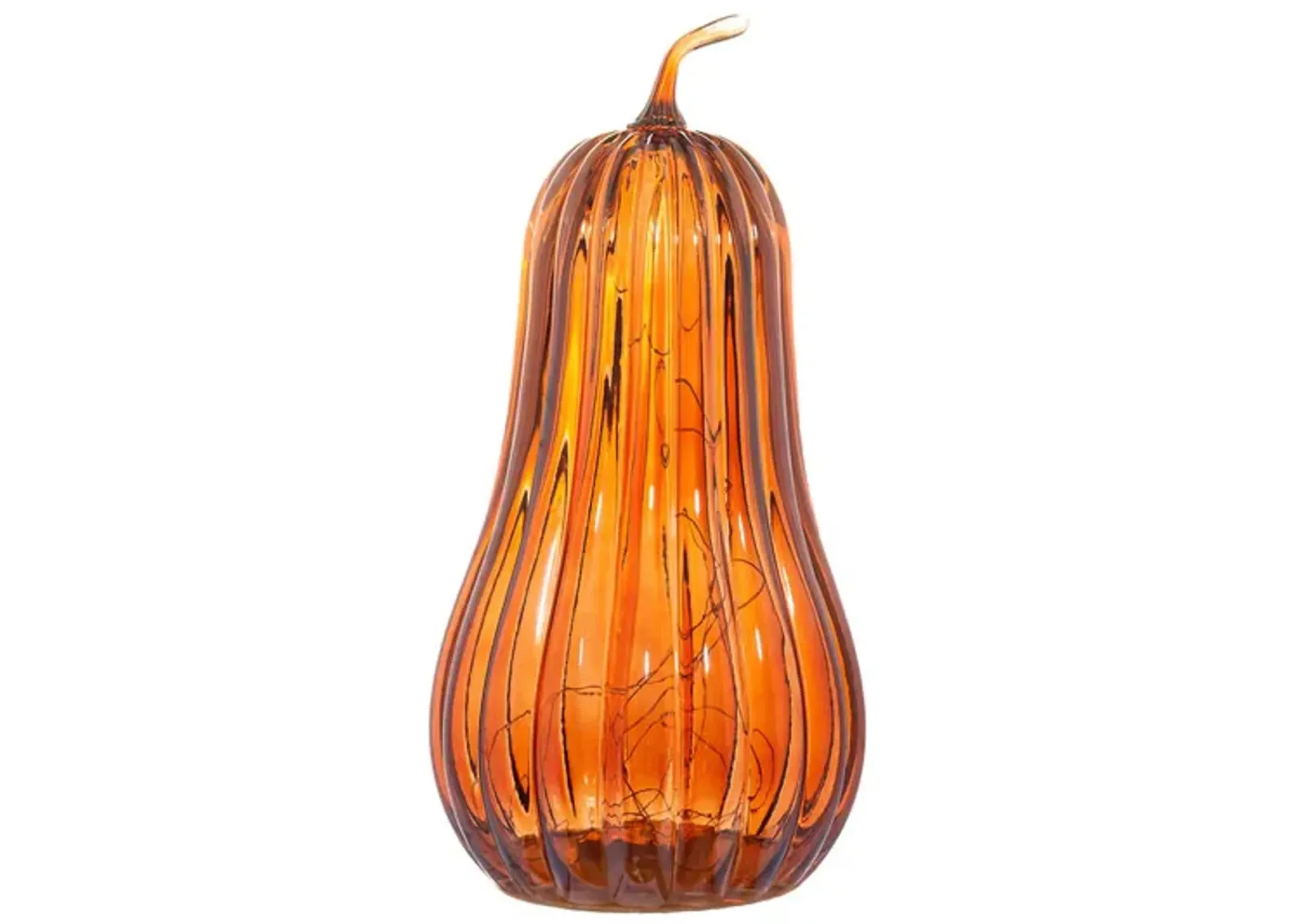 Oblong Glass Pumpkin