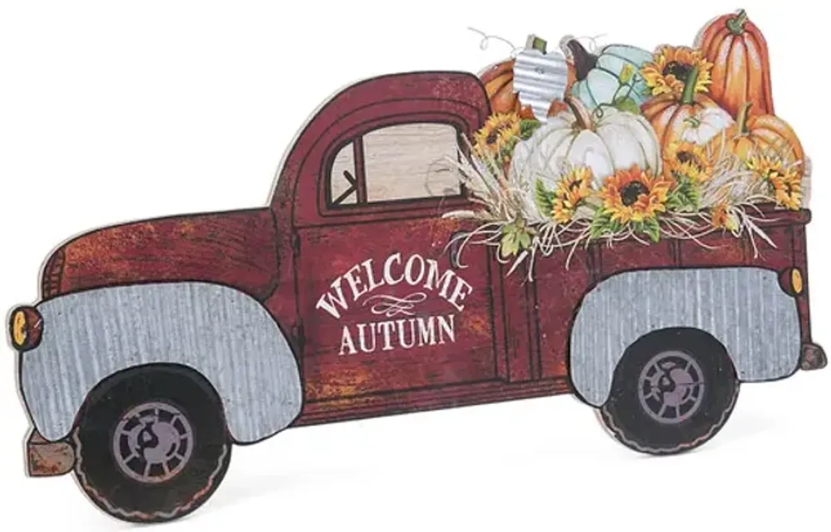 Truck With Pumpkins Sign