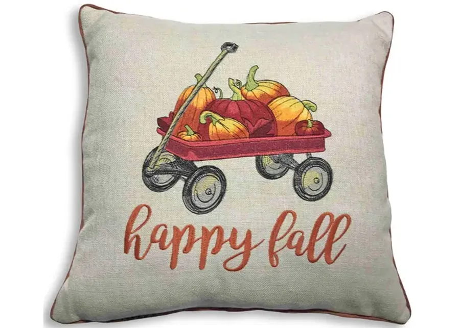 18  Happy Fall Wagon Pillow