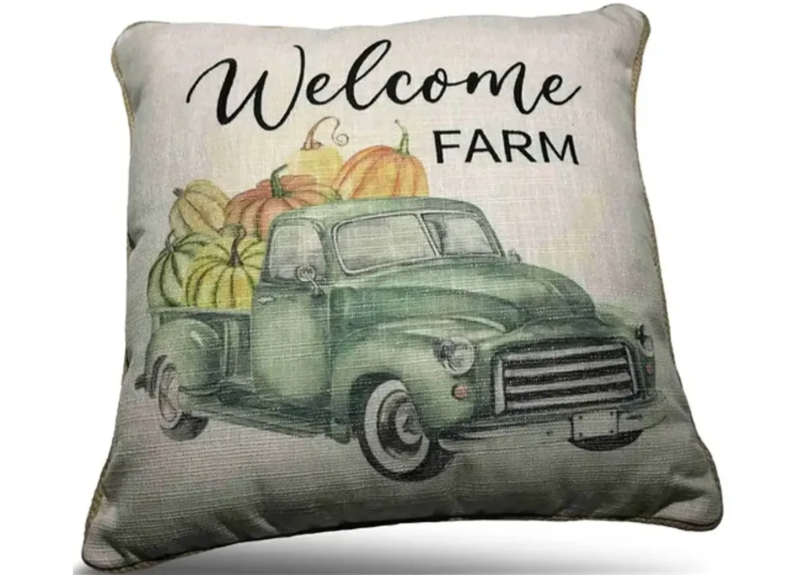 Fall Harvest Truck with Pumpkin Pillow