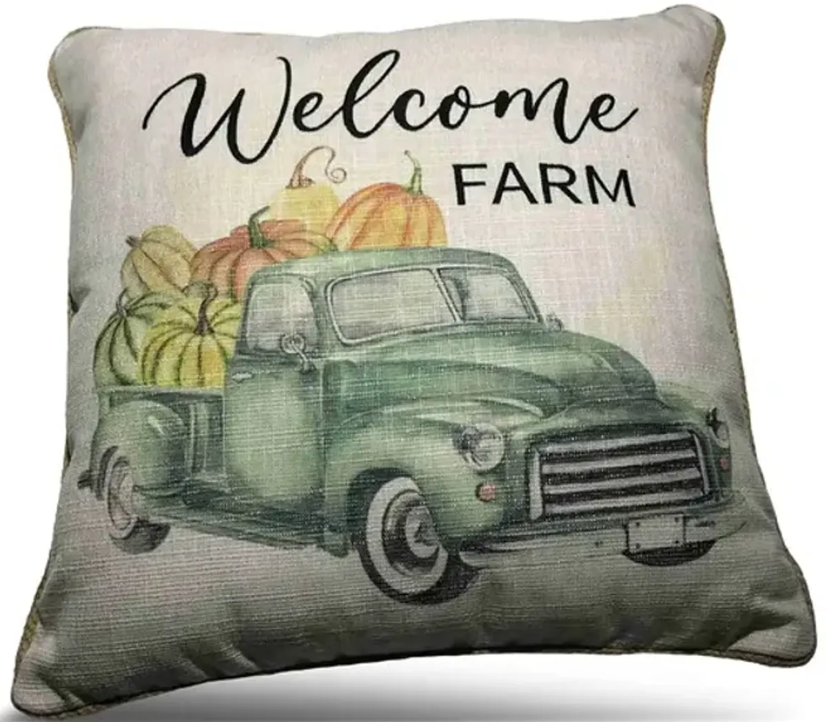 Fall Harvest Truck with Pumpkin Pillow