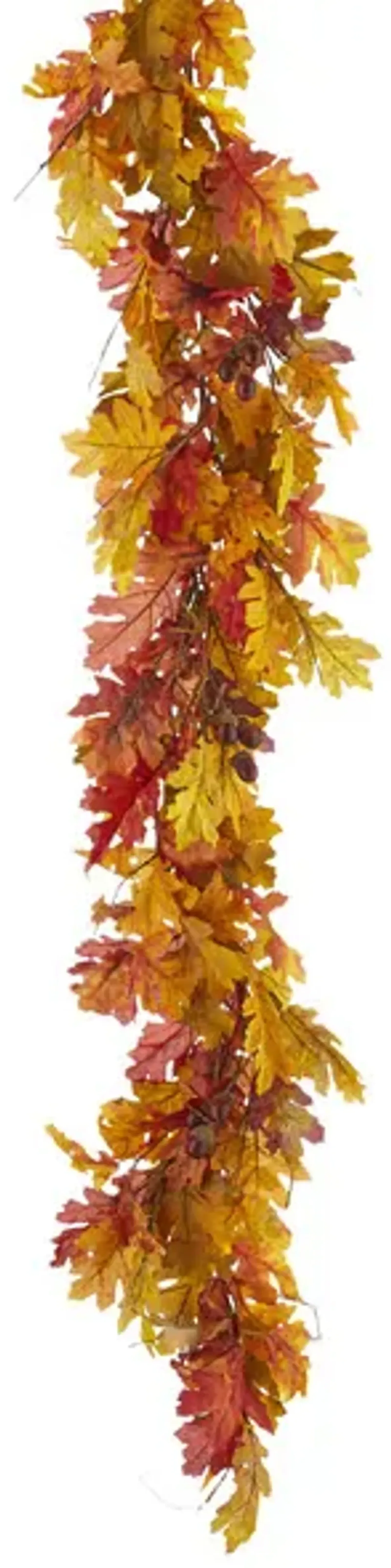 6  Oak Leaves Acorn Garland