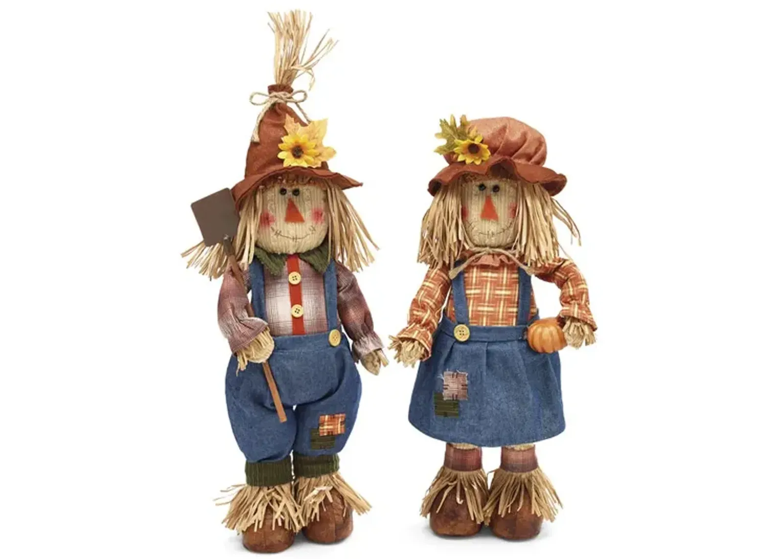 Large Plaid Scarecrow