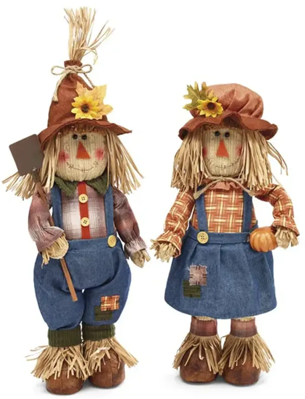 Large Plaid Scarecrow