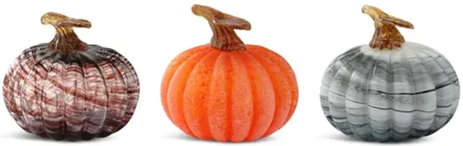 Glass Pumpkin - Assorted Style   Color