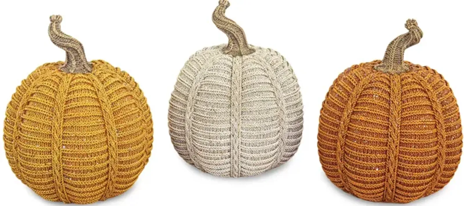 Assorted Glitter Weave Pumpkins