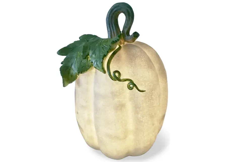 White Pumpkin with LED Light