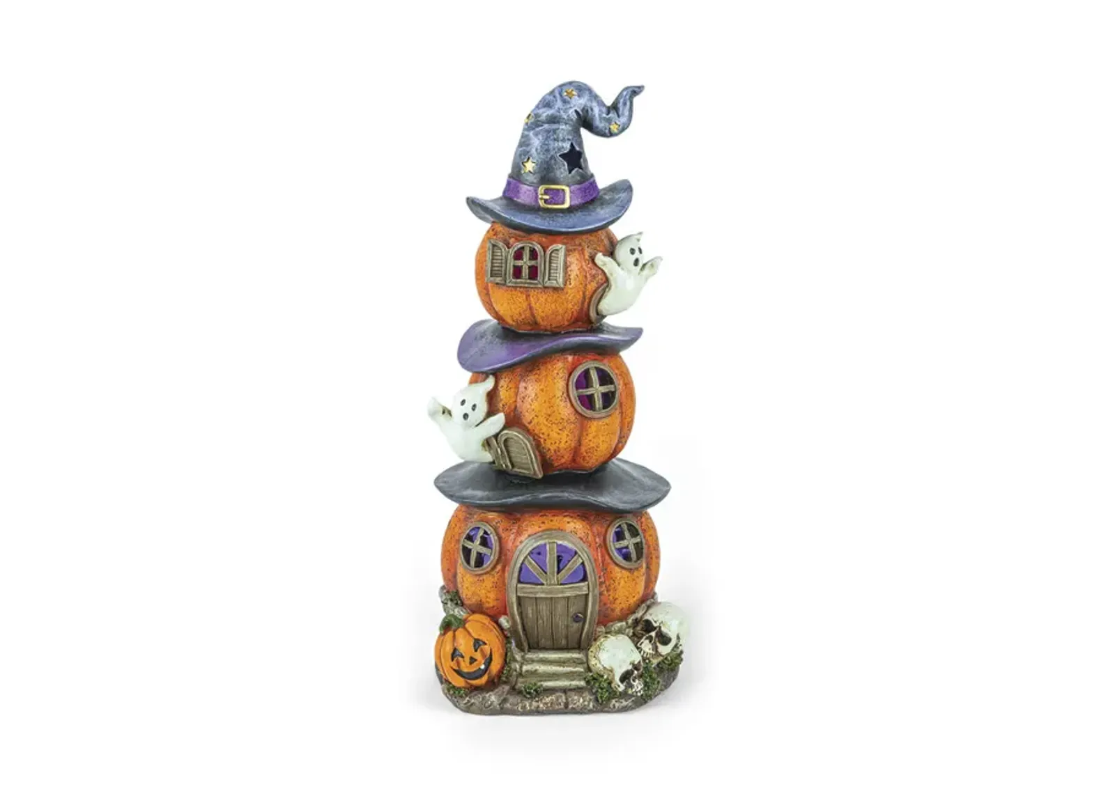 Pumpkin Stacker With Witch Hat