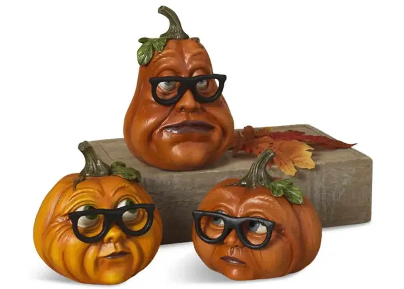 Pumpkin Head with Glasses