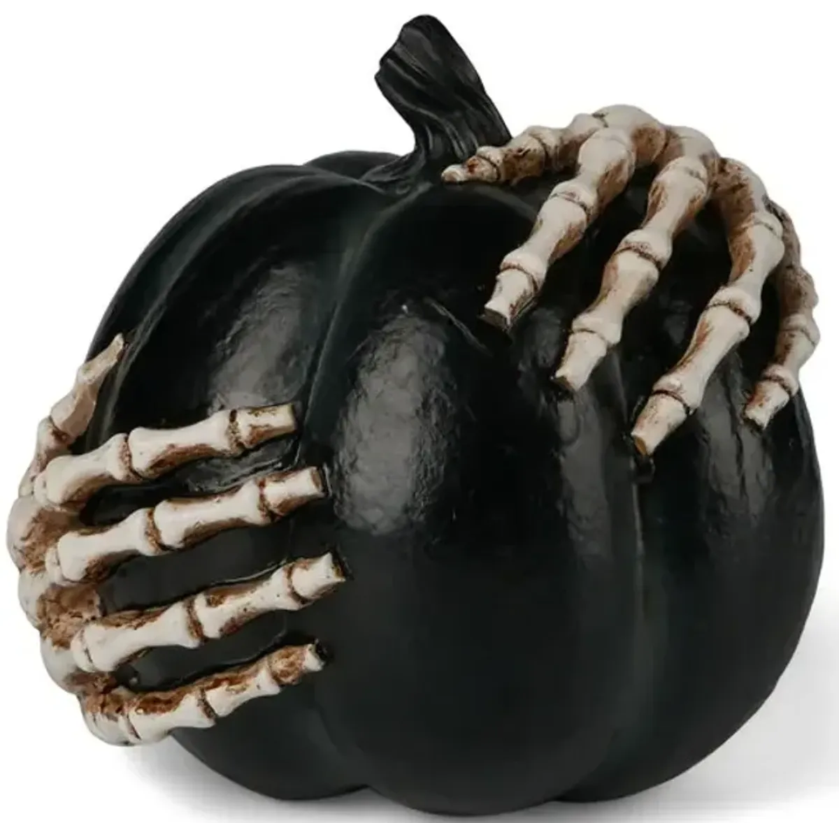 Black Pumpkin With Bone Fingers