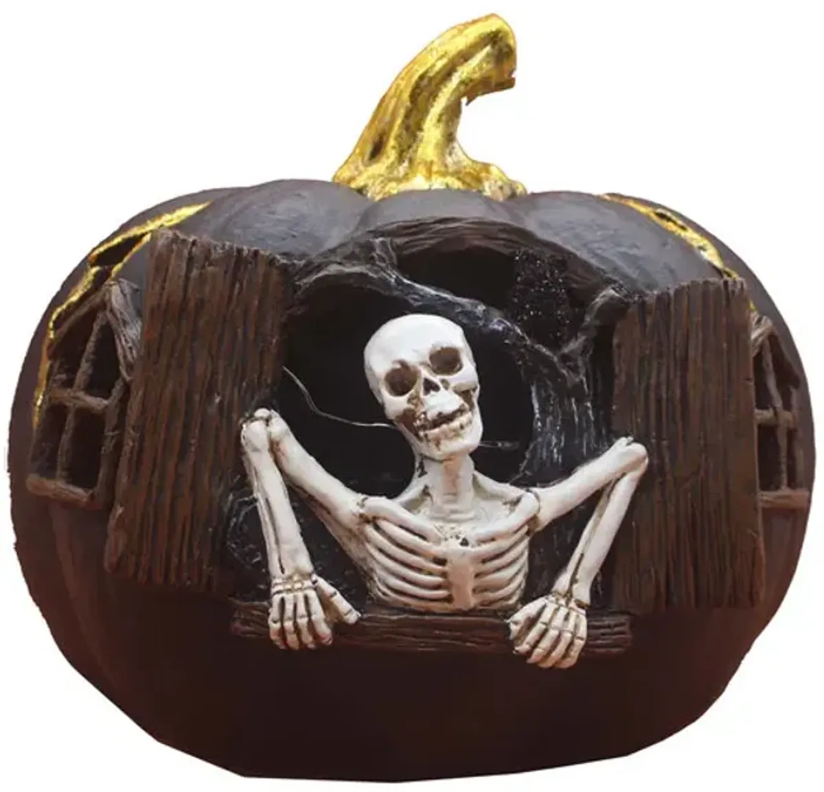 Black Pumpkin w Skelton