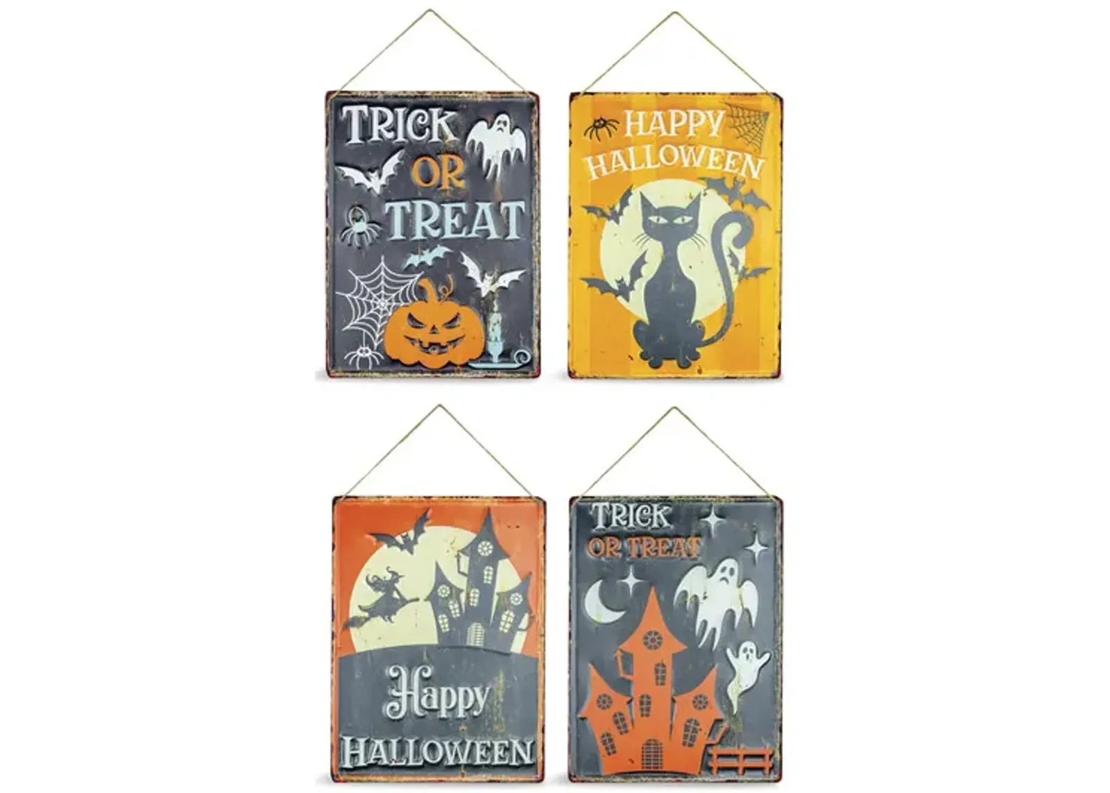 Assorted Halloween Vintage Metal Sign