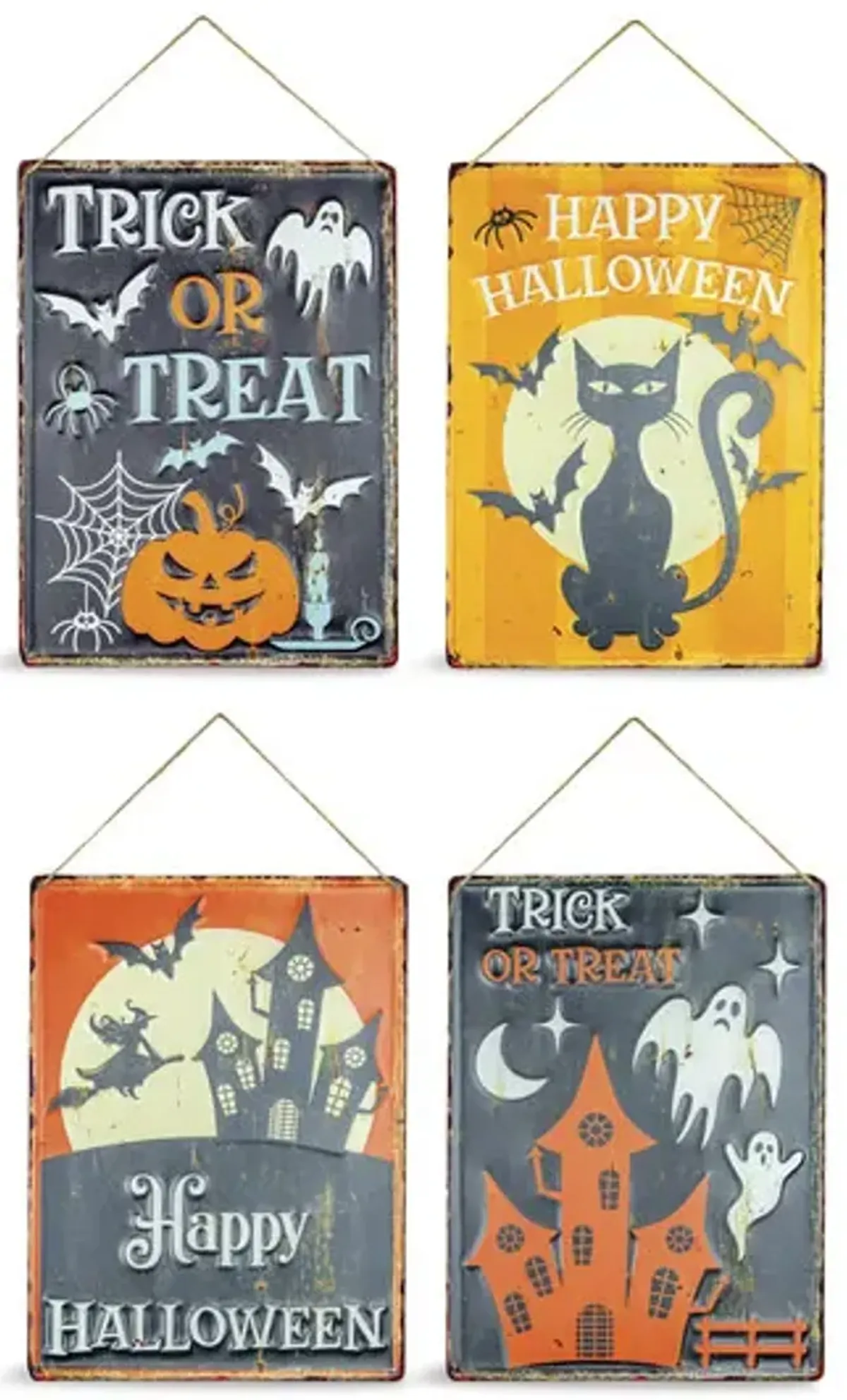 Assorted Halloween Vintage Metal Sign