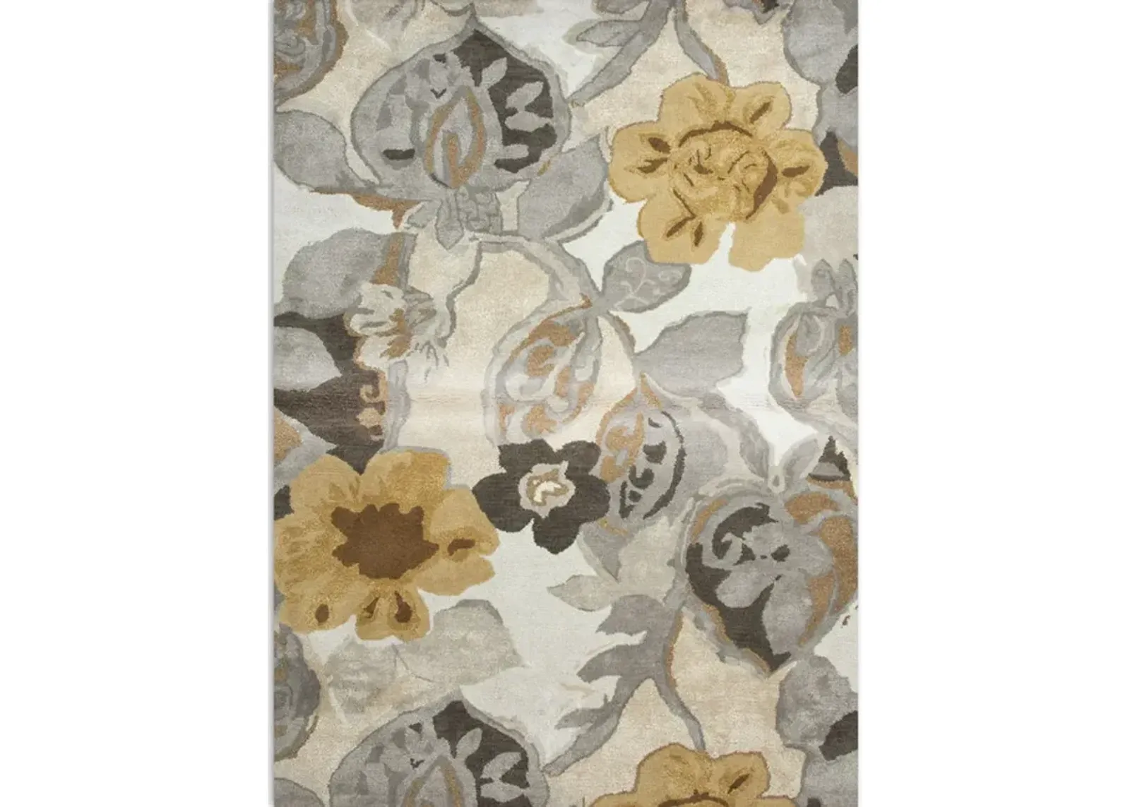 Petal Pusher Taupe Grey Area Rug - 2 0  x 3 0  