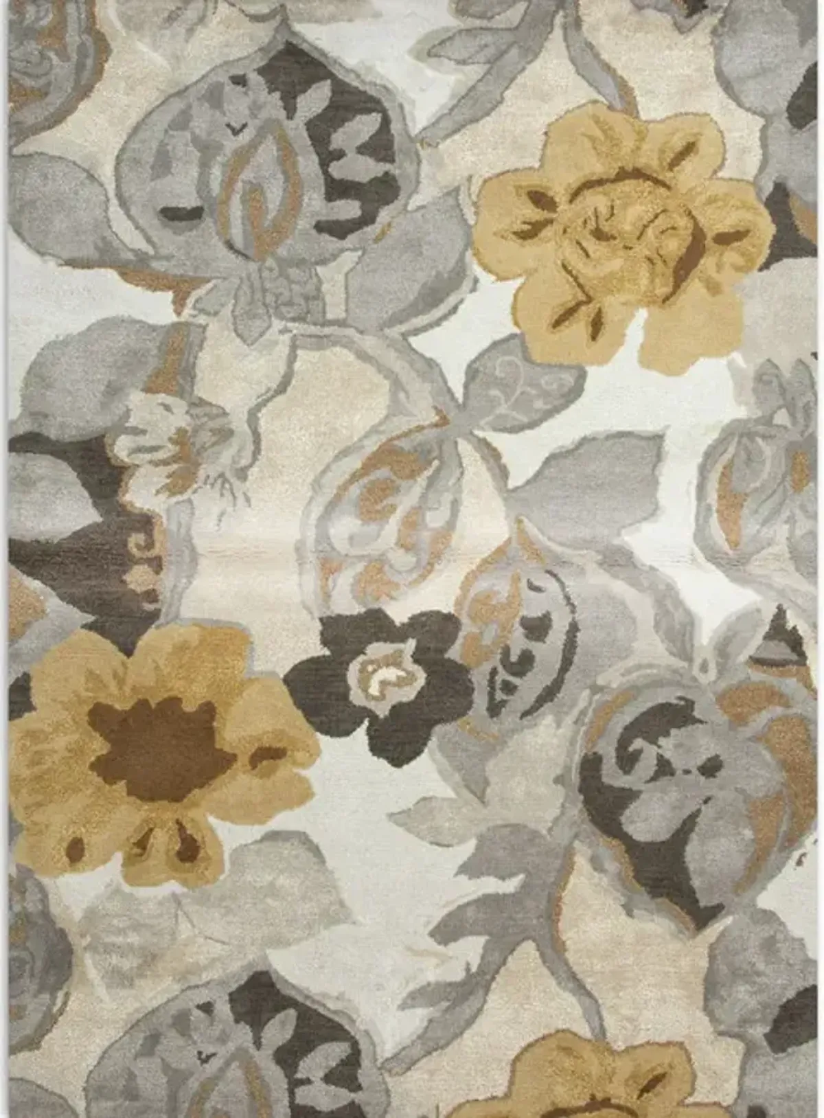 Petal Pusher Taupe Grey Area Rug - 2 0  x 3 0  