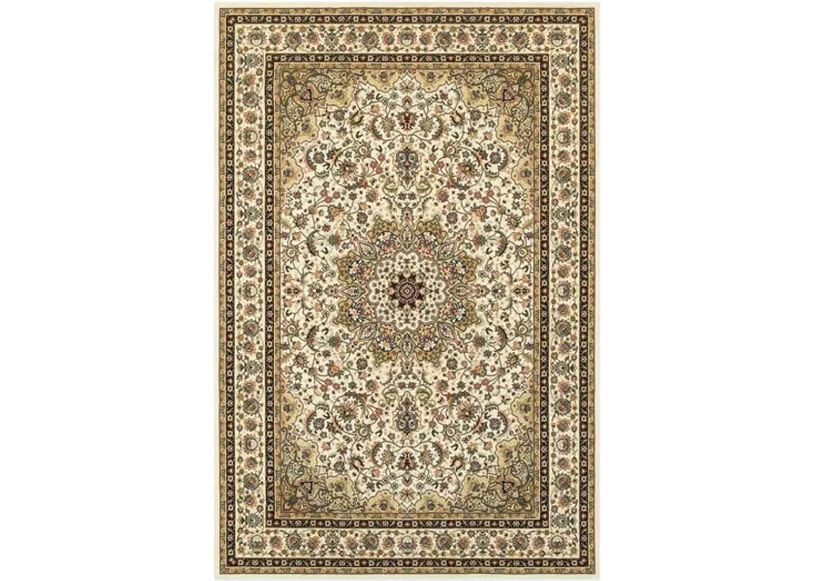 Kashan Alabaster Medallion Area Rug - 1 10  X 3 0 