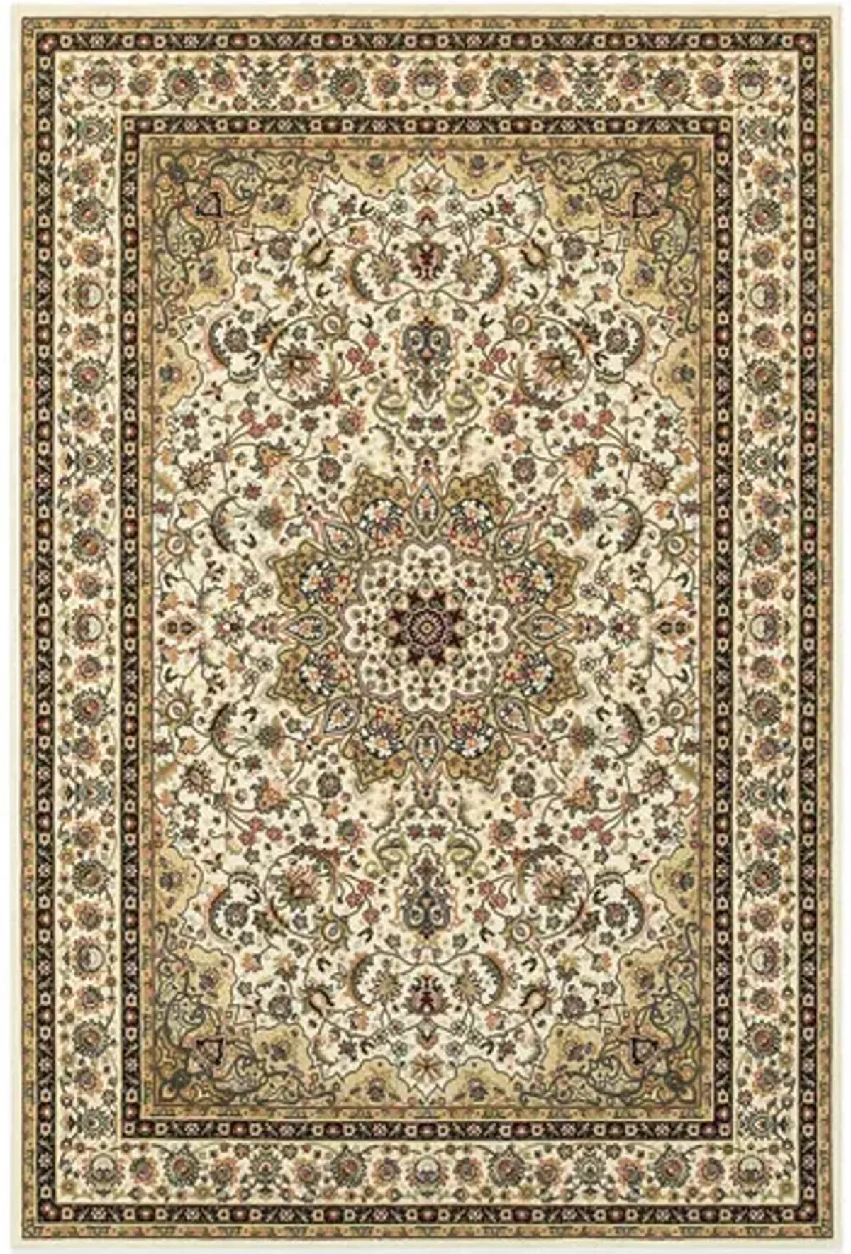 Kashan Alabaster Medallion Area Rug - 1 10  X 3 0 