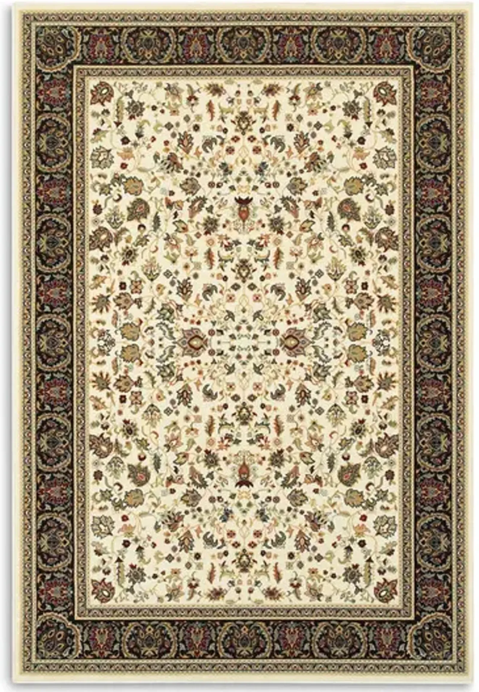 Kashan Alabaster Black Area Rug - 1 10  X 3 0 