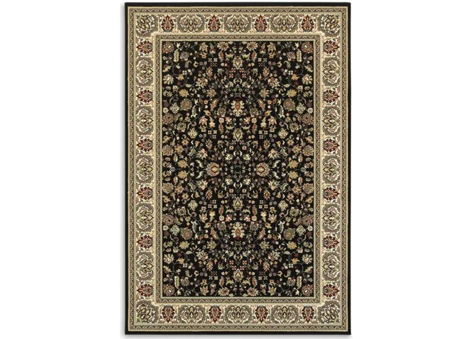 Kashan Black Alabaster Area Rug - 1 0  X 3 0 