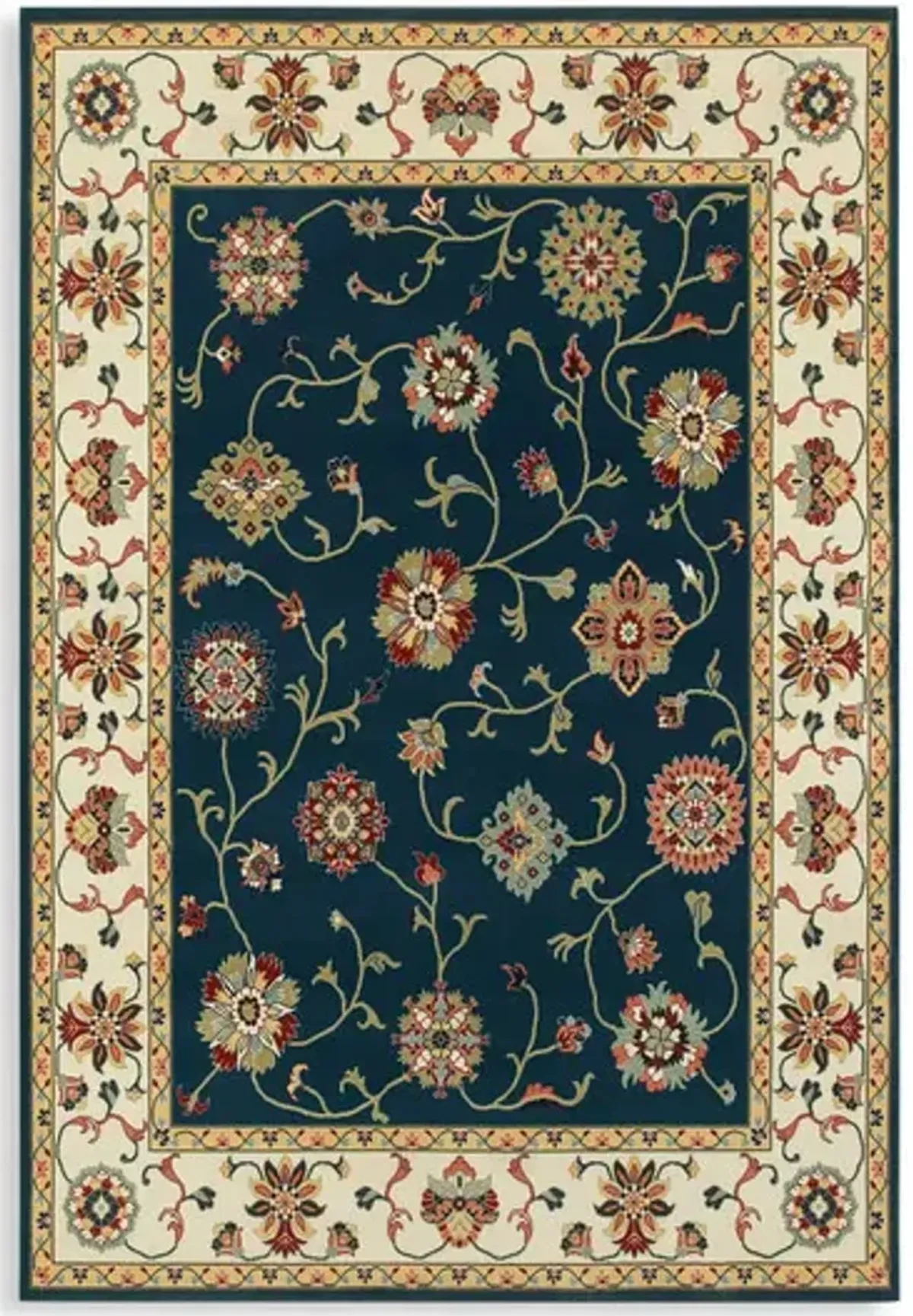 Kashan Blue Area Rug - 1 10  X 3 0 