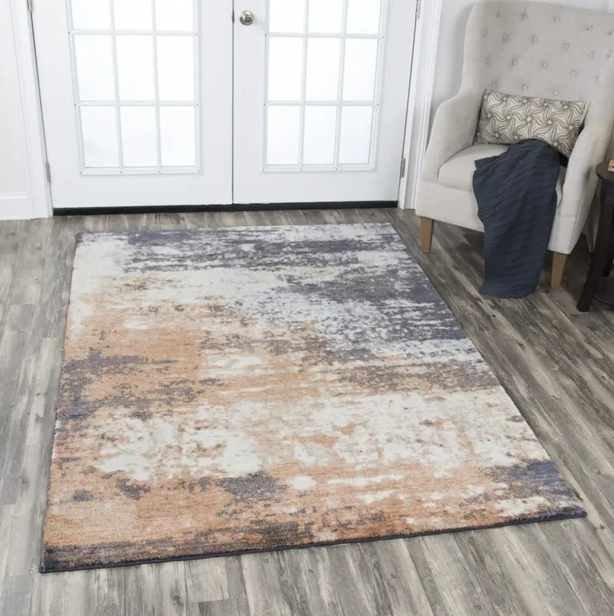 Gossamer Copper Grey Area Rug - 3 0  x 5 0 