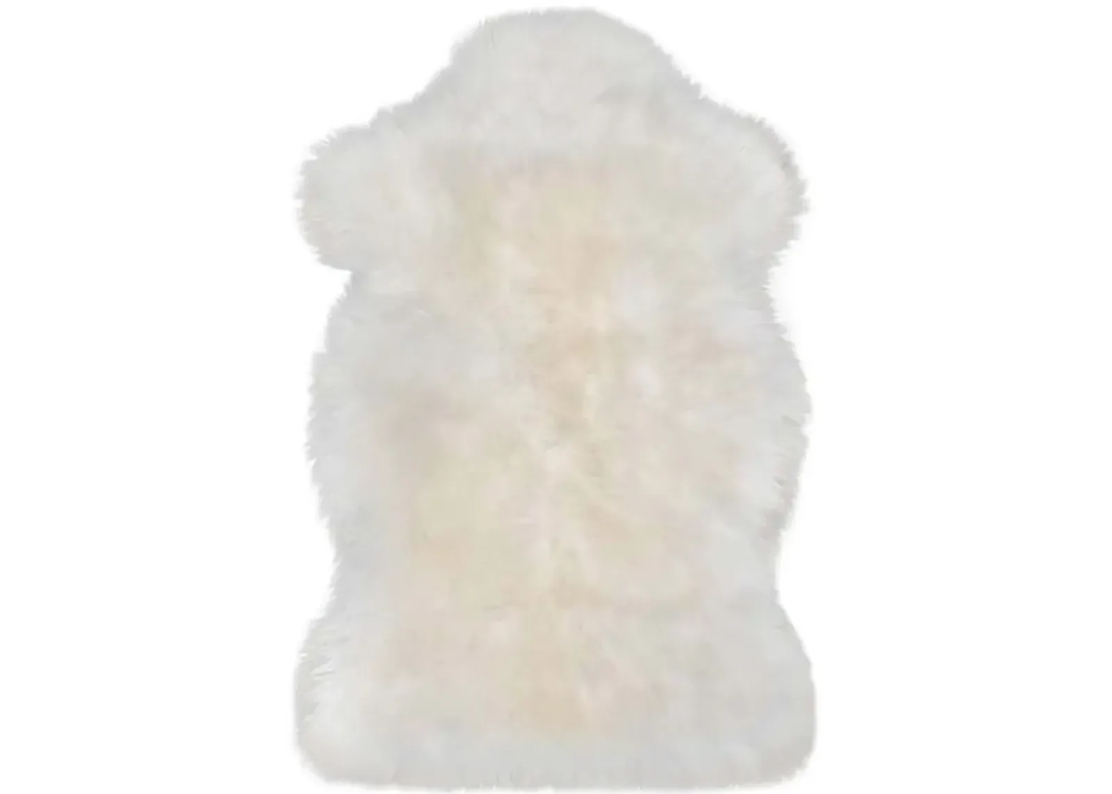 Single Sheepskin White Area Rug - 2 0  X 3 0 