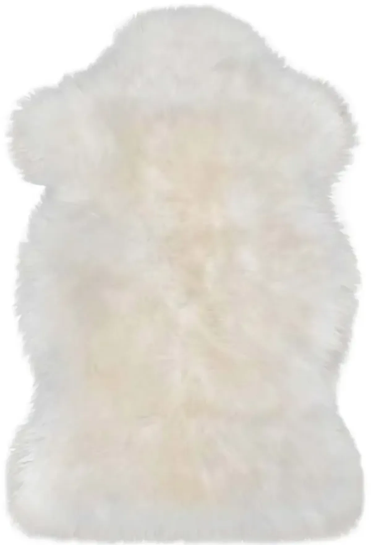 Single Sheepskin White Area Rug - 2 0  X 3 0 