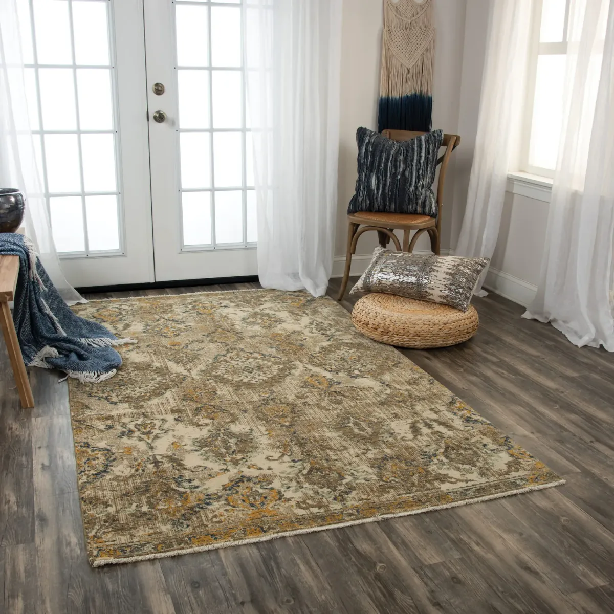 Platinum Beige Brown Area Rug - 2 0  X 3 0 