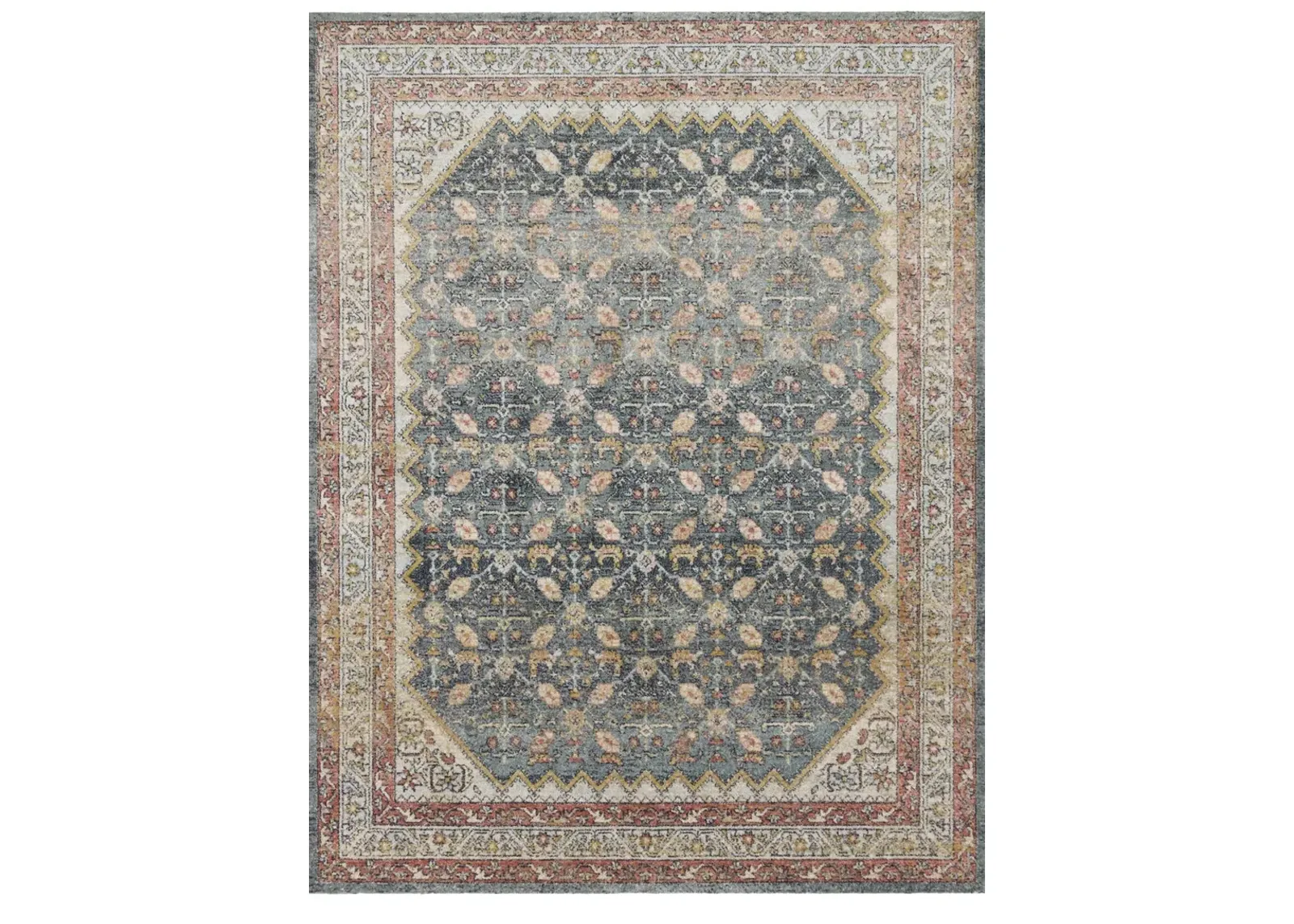 Magnolia Home Graham Blue Persimmon Area Rug - 2 3  x 4 0 