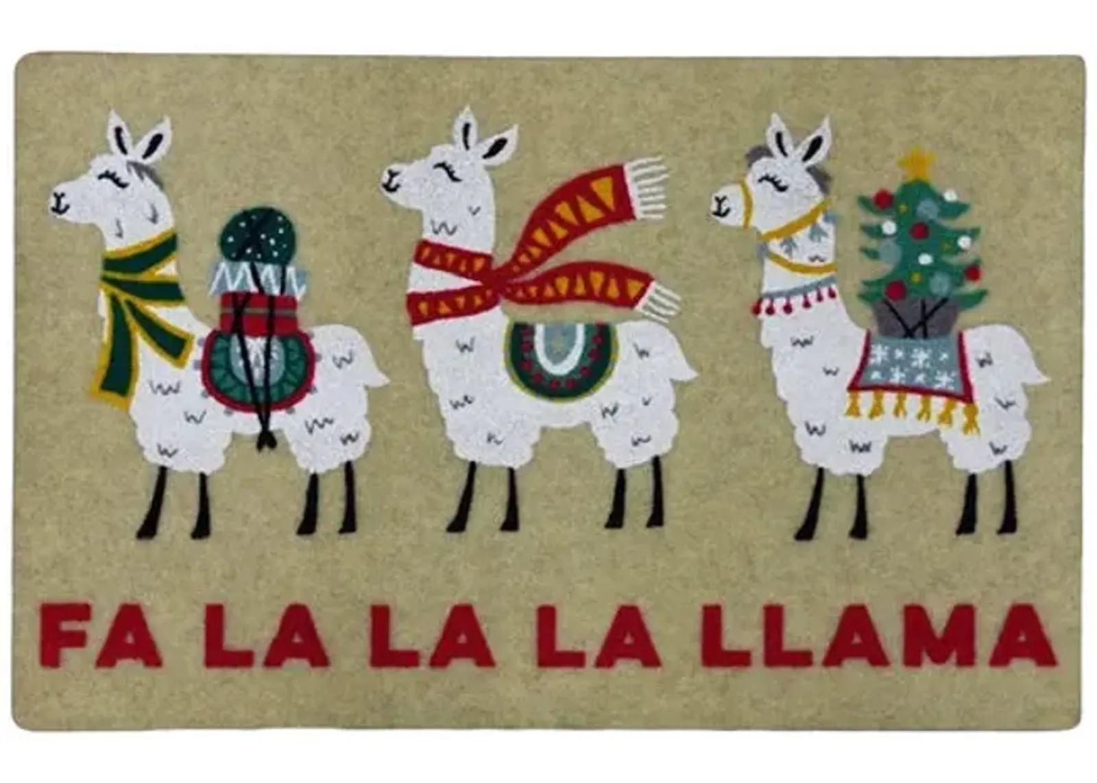 Holiday Llama Trio Rug