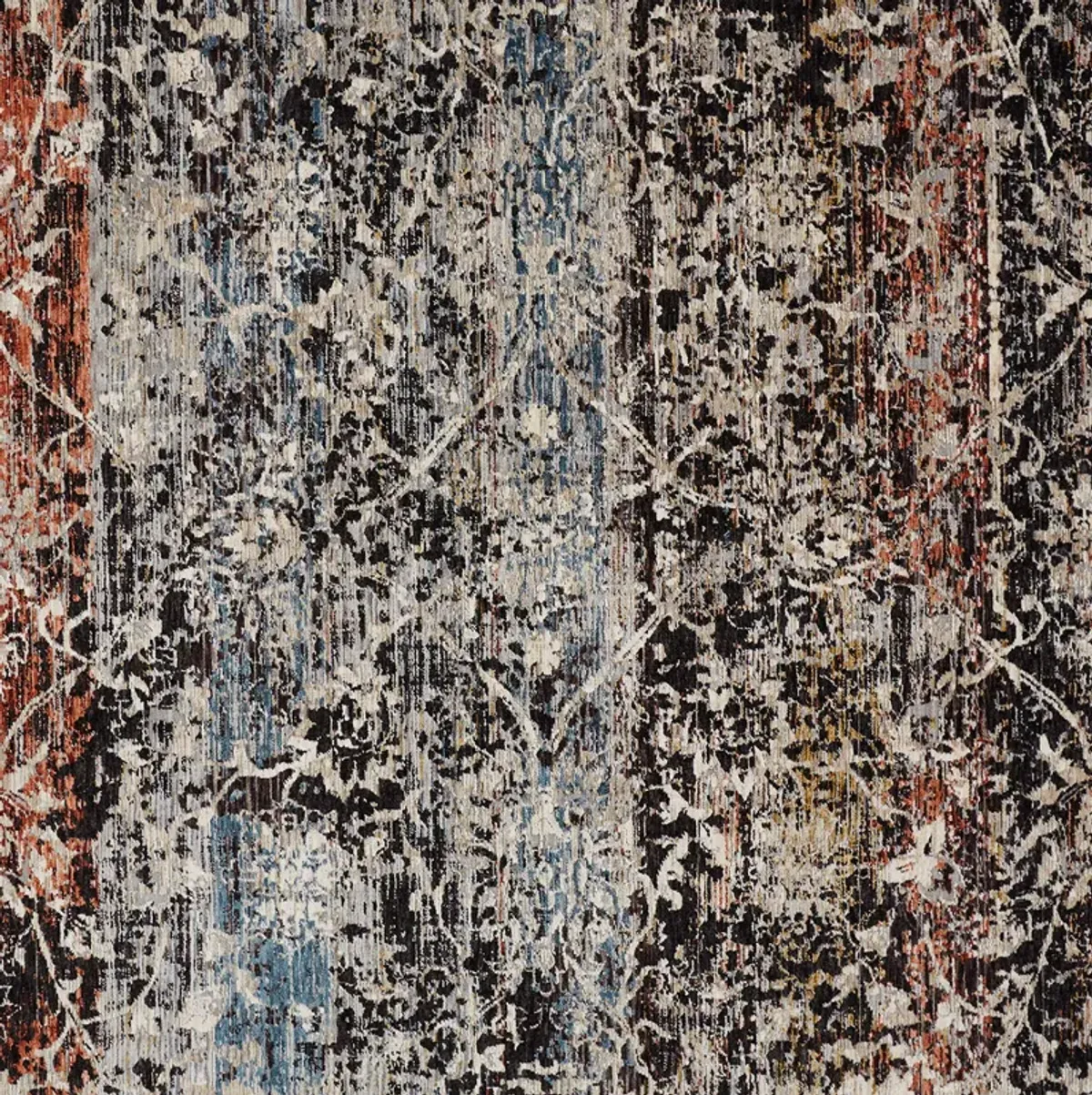 Caprio Blue Rust Area Rug - 2 0  x 3 4   