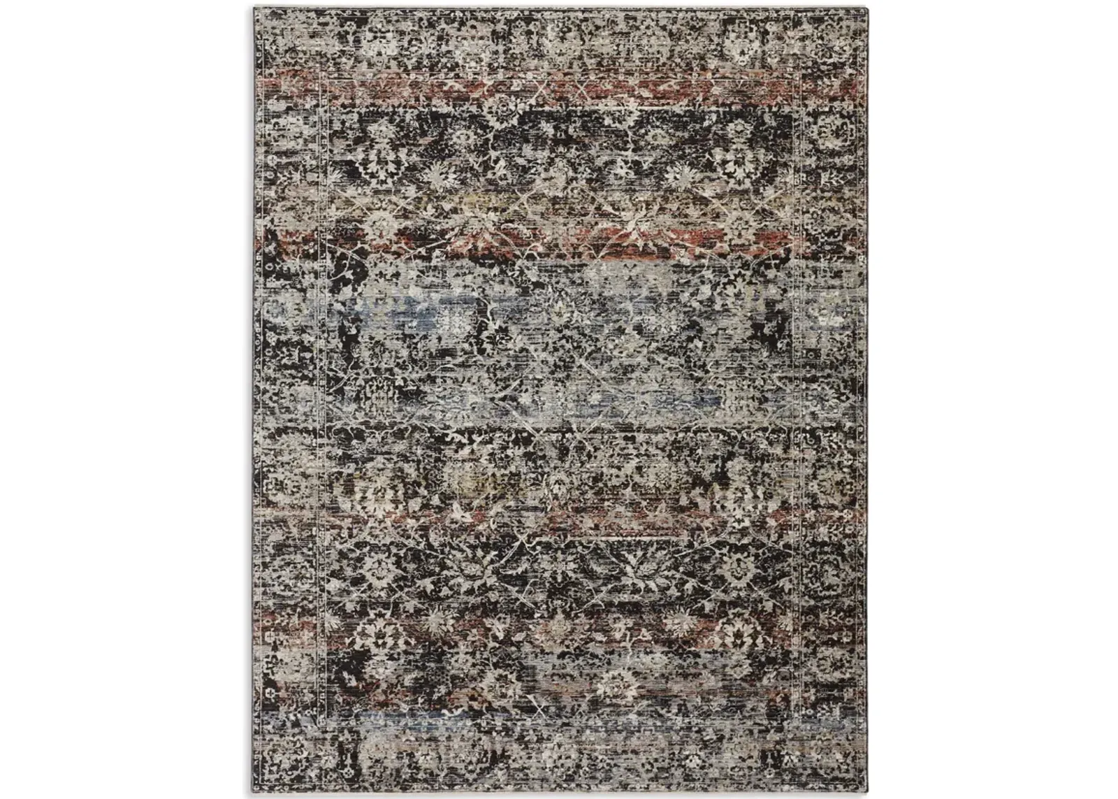 Caprio Blue Rust Area Rug - 2 0  x 3 4   