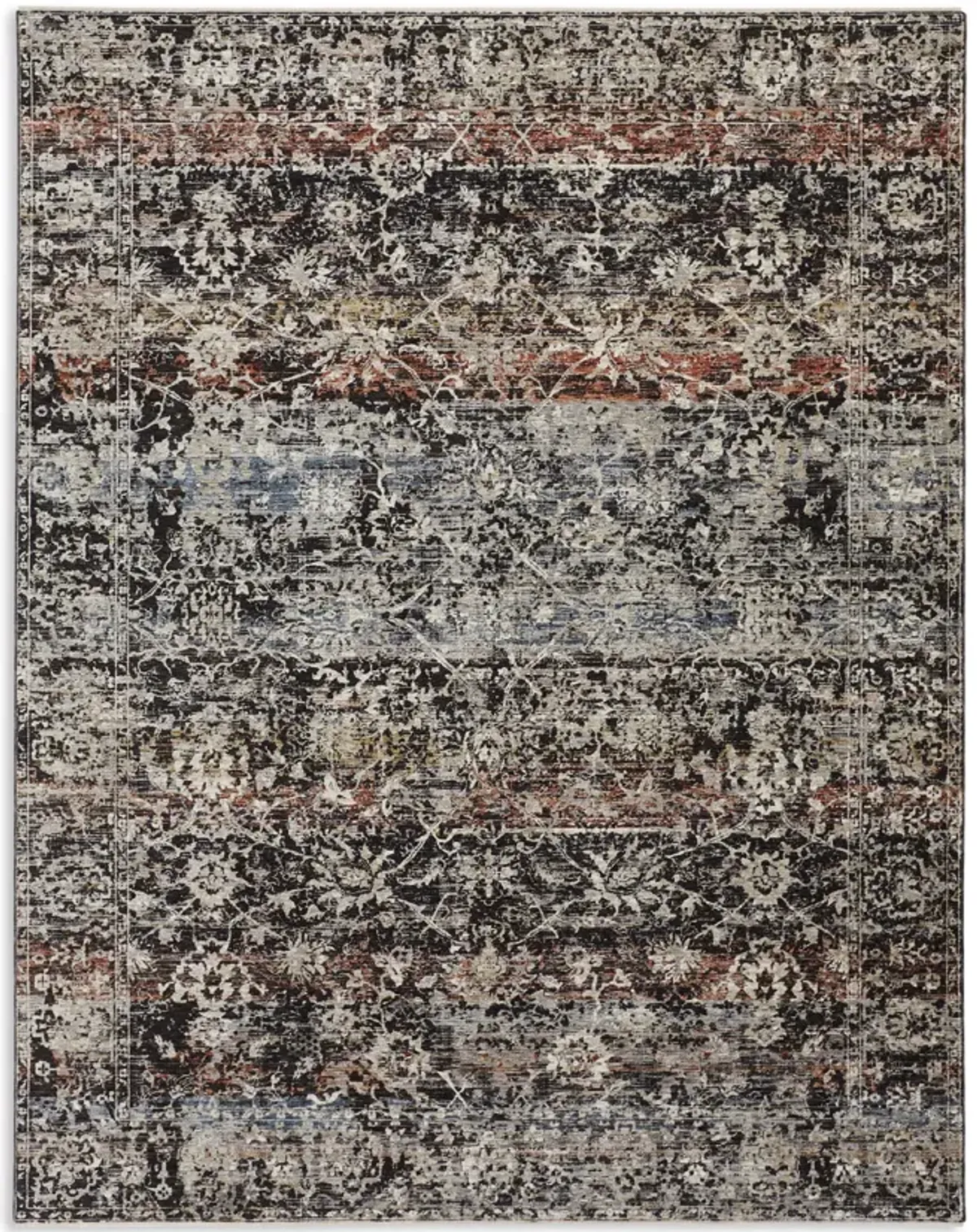 Caprio Blue Rust Area Rug - 2 0  x 3 4   