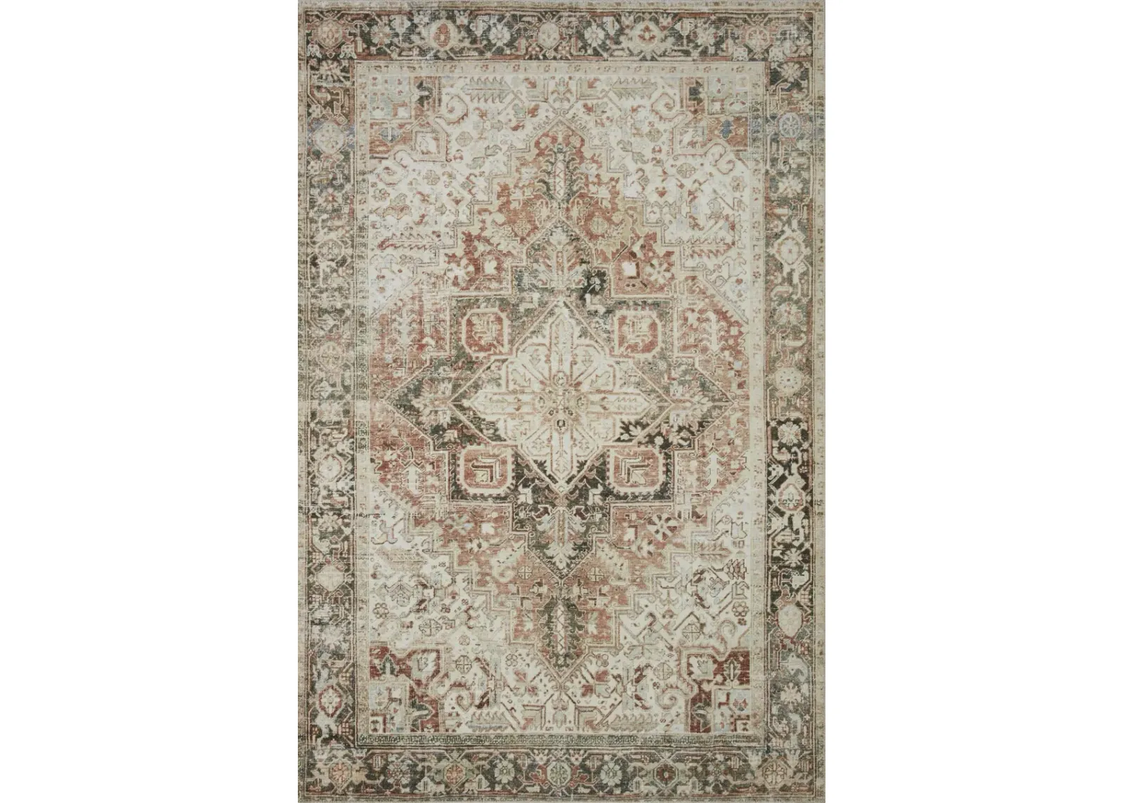 Magnolia Home Lenna Rust Charcoal Area Rug - 2 3  x 3 9  