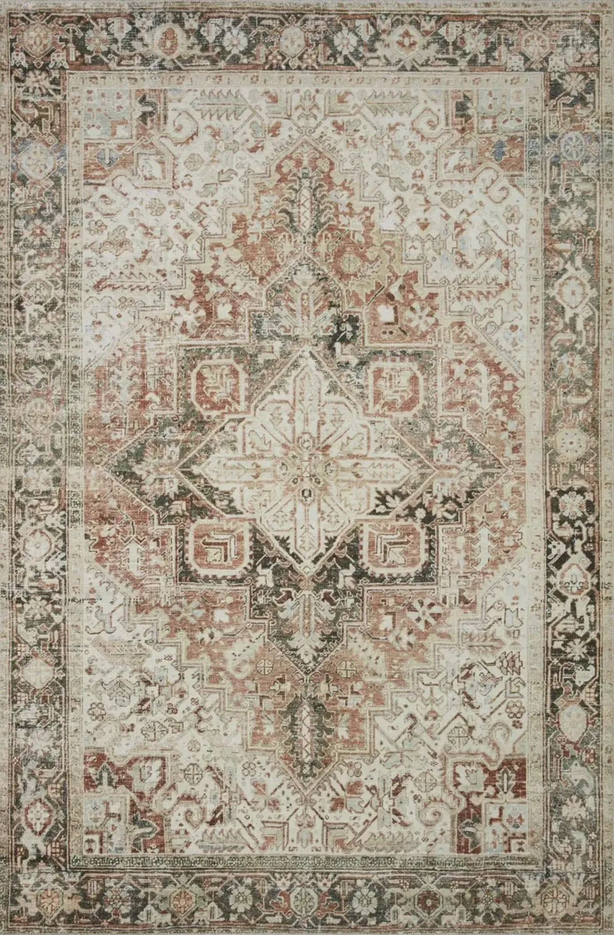 Magnolia Home Lenna Rust Charcoal Area Rug - 2 3  x 3 9  