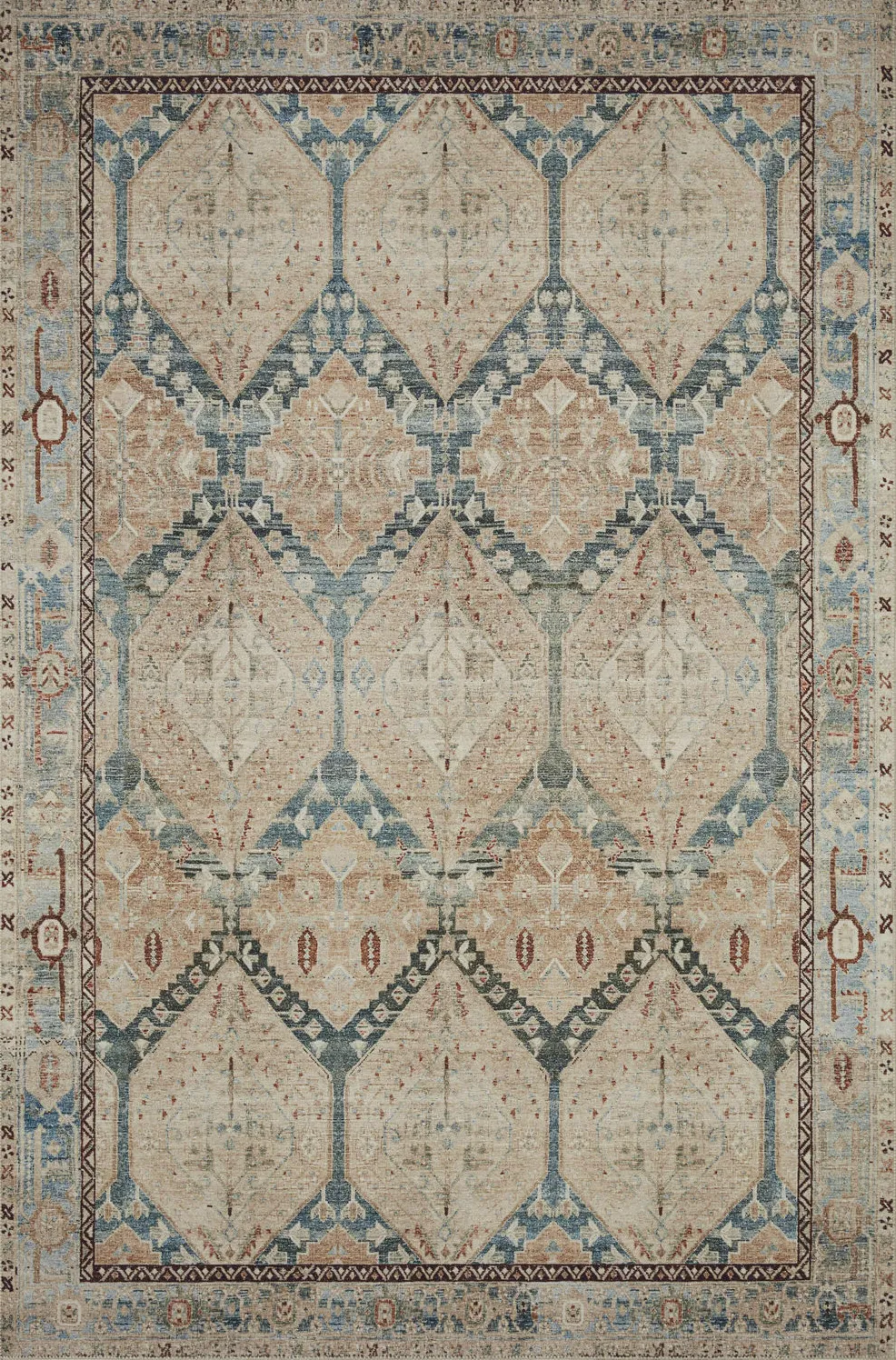 Magnolia Home Lenna Denim Sand Area Rug - 2 0  X 5 0 