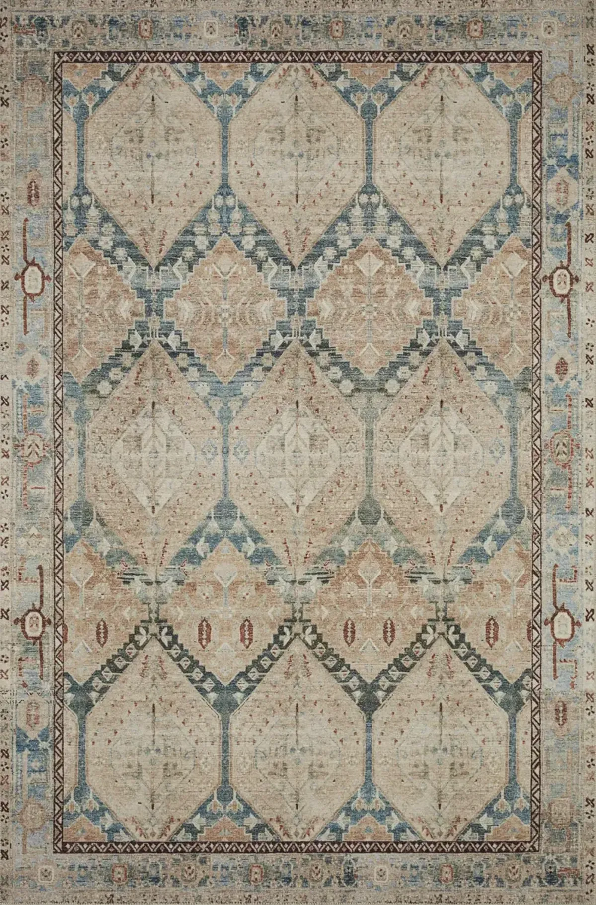 Magnolia Home Lenna Denim Sand Area Rug - 2 3  X 3 9 