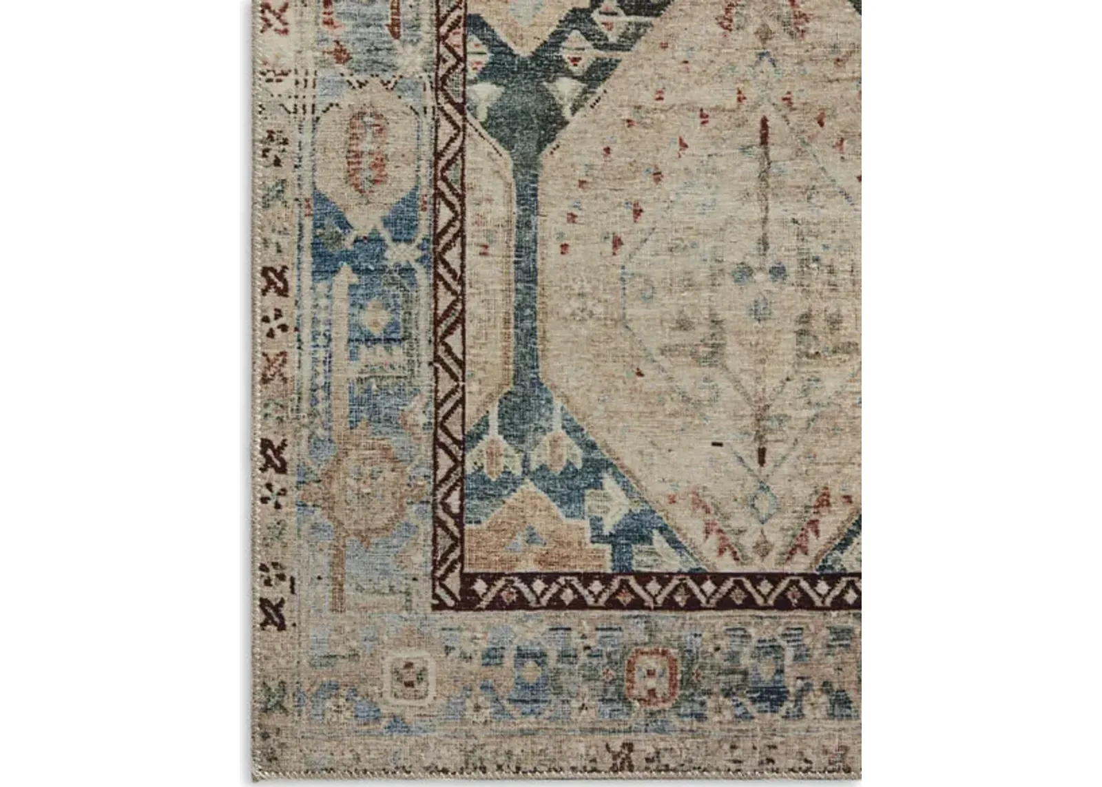 Magnolia Home Lenna Denim Sand Area Rug - 2 6  X 7 6 