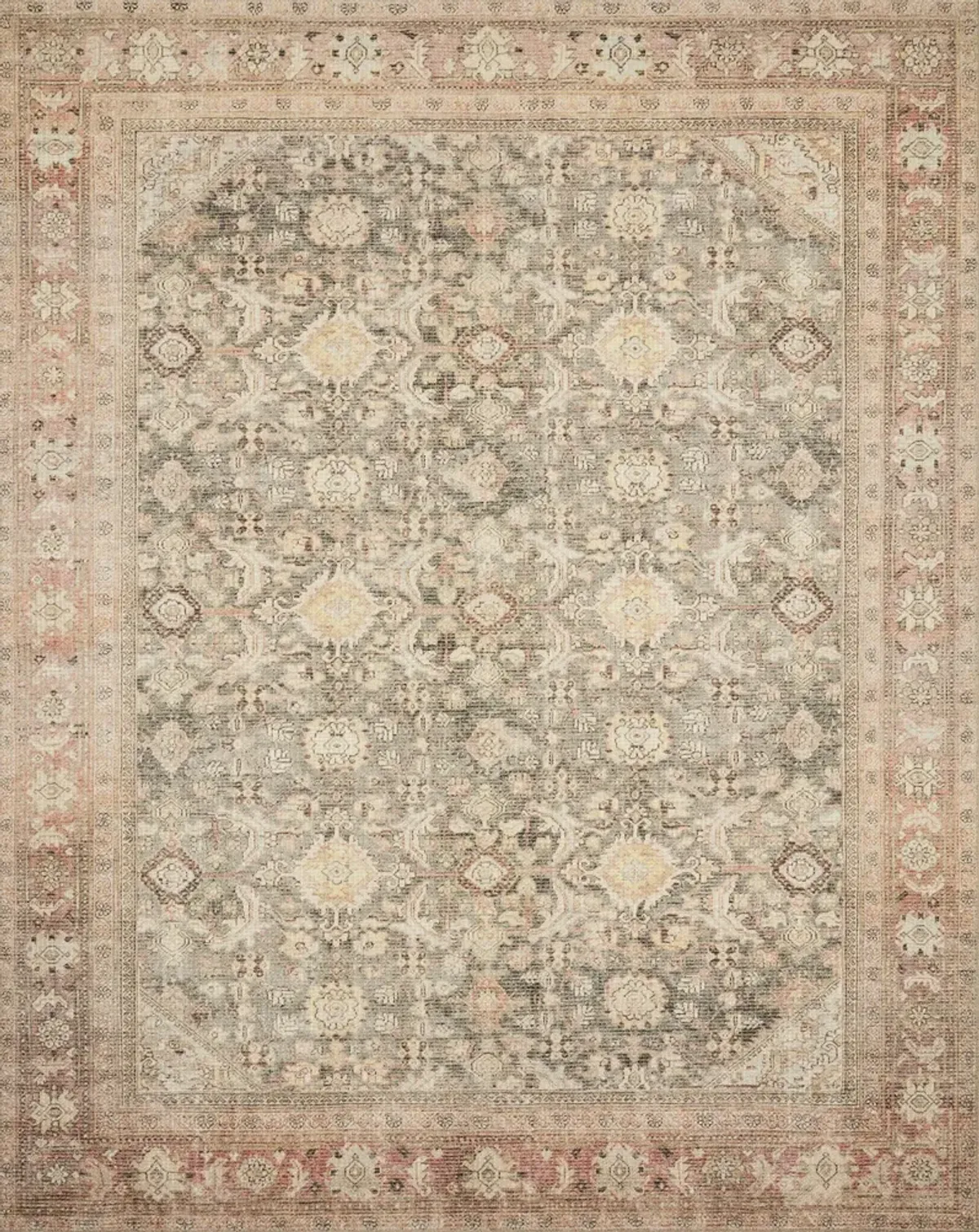 Magnolia Home Deven Charcoal Blush Area Rug